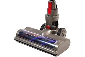 SOS Accessoire Brosse Compatible Aspirateurs Dyson V7, V8, V10, V11, V15 - tête de Nettoyage à Entraînement Direct avec led éclérante - Sols Durs et Moquettes - SOS