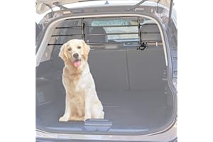 ‎ISSYZONE ISSYZONE Schutzgitter Auto Hundegitter aus Aluminium Hundeschutzgitter Trenngitter Gepäckgitter Universal für Kofferraum 32-53CM * 85-145CM