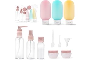 SCLLNDA 11 Stück Reiseflaschen zum Befüllen Reiseflaschen Set Shampoo Flaschen zum Befüllen Reiseset Kosmetik Leer Travel Bottles Abfüllflaschen Reise für Shampoo Lotion Spülung Duschgel (BPA-frei)