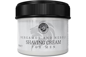 Gentlemans Face Care Club Vegan Friendly Shaving Cream For Men - Bergamot & Neroli Luxury Shave Soap - Super Smooth Lather Formula - Large 90 Day Supply 150ml Pot