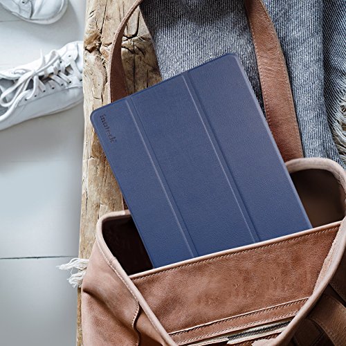 Inateck iPad Pro 9.7 Hülle – Ultra Slim Ledertasche Smart Cover mit Magnetischer Auto Sleep Wake-up Funktion und Standfunktion für iPad Pro 9.7, Blau - 6