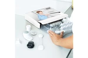 BABYGO® Premium Quality Baby Safe Set for Home and Kitchen, Baby Safety Magnetic Cabinet Lock, Oven Child Lock, Door Stopper Baby Clamp Protection, Corner Protection, Baby White