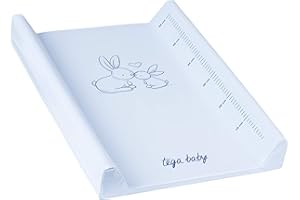 TEGA BABY Matelas plan à langer luxe pour bébé 48 X 70 cm Blanc Lapin