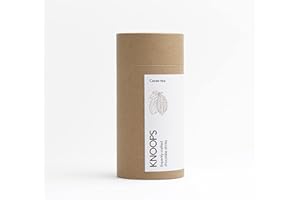Knoops Cacao Tea - Superfood Caffeine Free Roasted Vegan Husk Chai - Gluten Free Natural Sweet Flavor - Perfect With Cinnamon, Vanilla, Masala Chai or Citrus - 100g