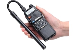 ABBREE AR148 SMA Antenna tattica a doppia banda per Baofeng UV5R, UV82, BFF8HP, GT3, UV9R Plus, BF888S, Walkie Talkie Ham, radio bidirezionale AR148 SMAfemmina a collo di cigno 2 m 70 cm