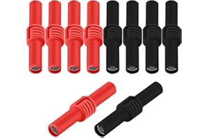 Greluma 10 Pz Accoppiatore femmina a banana isolato da 4mm, connettori presa a banana da femmina a femmina per adattatori di estensione per spina a banana