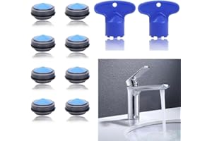 SPRIEßEN 8 perlatorów do kranów, perlator 24 mm, tworzywo sztuczne, wbudowany regulator strumienia, perlator gwint wewnętrzny M24 z 2 kluczami perlatora, do kuchni i łazienki