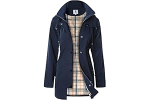 SaphiRose PONCHO Veste de Pluie Longue pour Femme Manteau à Capuche Coupe-Vent Imperméable d'Extérieur