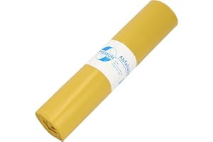 DEISS PREMIUM - Sacchi per la spazzatura modello 60, 120 litri, colore: Giallo