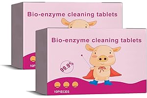 NEYEAU Multi-Functional Bio-Enzyme Cleaning Tablets, Bio-Enzyme Explosive Salt Active Enzyme Laundry Stain Remover Cleaning Agents For Clothes Shoes And Curtains Washing Household Cleaning Tablets (2pc)