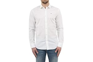 Tommy Jeans Camisa Hombre TJM Original de Manga Larga