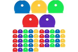 ‎QUESUC Quesuc 45 Stück Schlüsselkappen Set Rund Flexibel Key Covers Schlüssel Markierung Einfache Identifizierung Türschlüssel 5 Farben Schlüsselabdeckungen flexibel Schlüsselkappe flexible Schlüsselkappen