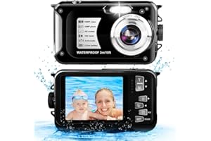 YIXINXIN Digitalkamera Unterwasserkamera 10ft 1080P Full HD 30MP wasserdichte Kamera Anti Shake Unterwasserkamera kann Selfies, Schwimm- und Urlaubskameras aufnehmen (Schwarz)