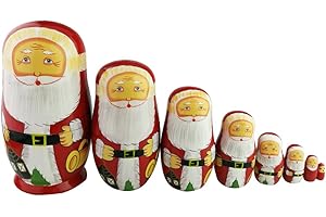 Winterworm Set di 8 Matrioske di Natale Babbo Natale Matrioske Regalo di Natale per Bambini