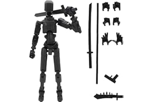 zykssy T13 Action Figure,T13 Action Figures 3D-Druck von Beweglichen Figuren mit Mehreren Gelenken,Roboter-Actionfigur,Multi-Jointed Movable 13 Articulated Robot Dummy Action Figures. (HEI)