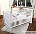 Scarlett - Sleigh Cot Bed, 3" Foam Mattress & Changer w/ Teething Rails - White