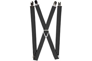 Buckle-Down Unisex-Adult's Suspender-Pinstripes, Multicolor, One Size
