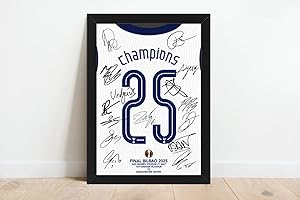 GENERIC Spurs 2025 Europa League Squad Signed (printed) and Framed Photo Printed Autographs Tottenham Uefa Final