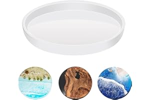 JoliJour Runde Silikonform Epoxidharz Große Tray Silikonform Untersetzer Silikonform Gießform Epoxidharz Formen Large Resin Tray Molds DIY Epoxidharz Tisch Formen für Heimdekoration, Malerei, Kunst