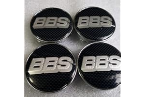 GÉNERIC 4 Stück Auto Radnabenkappen Radnabenabdeckung Nabendeckel, für BBS 56MM 60MM 65MM 68MM Nabendeckel Felgendeckel Schmücken Zubehör,68mm-Black-Silver-B