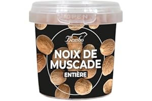 BEMBO QUALITÀ D'AUTORE Noix de muscade Bembo 60 g | Épice naturelle et aromatique | Sans glutamates, agents épaississants, colorants | Emballage anti-lumière et anti-oxydation (Noix de muscade)