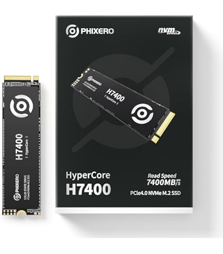 PHIXERO P7000Pro 2TB M.2 NVMe SSD - PCIe Gen4x4-7000 MB/s Read