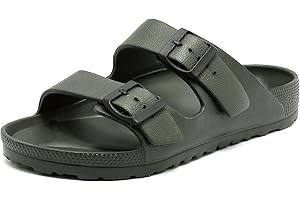 Foinledr Sandali Comodi per Donna con Fibbia Regolabile, Pantofole Estive Antiscivolo per Uomo, Pantofole Unisex Morbide, Ciabatte Casual in Eva, Sandali Orthopedici Piatti con Suola Clog