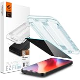 Spigen iPhone 16 Pro ile Uyumlu Kolay Kurulum Cam Ekran Koruyucu GLAS.tR EZ Fit Privacy HD Hayalet - AGL07936 (Spigen TR Gara