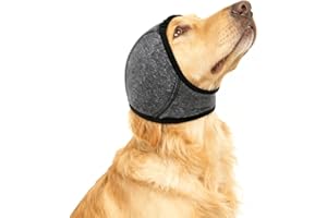 XFSRG Ohrenschutz Hund Geräuschreduzierung und Schutz Weiches Bequemes Verstellbare Haustiere Ohrenschützer für Angstlinderung Beruhigung(Grau/L)