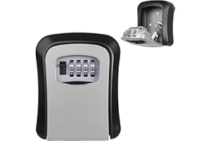 SANLION Schlüsseltresor mit Zahlencode, Schlüsselkasten mit 4 Stellig Code Wandmontage, Schlüsselsafe Aussen, Schlüsselbox Wasserdichte, Große Kapazität Schlüsselversteck für Draußen, Schlüssel Tresor Safe