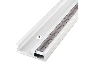 GIVIHGETI T Nut Rail Mitre Rail with Movable Scale, 45 Type 800 mm Rail, Aluminium T-Groove Guide Rail, DIY T-Slot Mitre Rail Gauge for DIY, Woodworking Table Saw Workbench