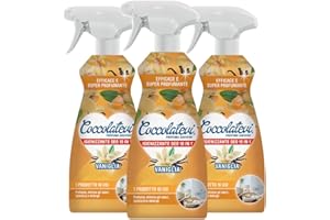 COCCOLATEVI Deo 10 in 1, 500 ml x 3 Cattura Odori, Detergente Igienizzante Multi Superficie con Alcol 50°, Igienizza, Pulisce, Deodora e Profuma (Vaniglia)