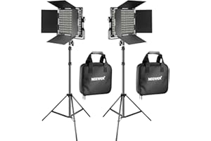 NEEWER 660 Pannello Luce LED Fotografia Kit d’Illuminazione:Luci Video Bicolore Dimmerabile 3200-5600K CRI 96+ & 190cm Cavalletto, Faretto LED Fotografico per Riprese Video e Foto Studio
