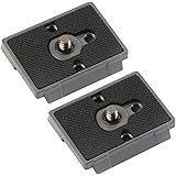 Pack Of 2 Quick Release Plates with 1/4 Inch Screw, Compatible with Manfrotto 200PL-14 Tripod Quick Release Plate