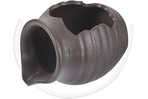 FONDOTIN Vintage Ceramic Waterfall Fountain Jar for Indoor Outdoor Use Flowing Water Feature Decor for Garden Courtyard Fish Tank Elegant Landscape Circulating Fountain Accessory