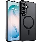 PSR Aksesuar Samsung Galaxy S26 Plus ile Uyumlu Mat Arka Y&uuml;zeyli MagSafe Kılıf + Ekran Koruyucu Hediyeli 2-in-1 Set (Siyah, G