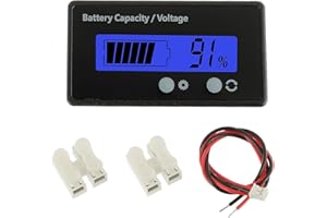 EPLZON JAMHER Battery Capacity Voltmeter Monitor, DC 12V 24V 36V 48V 72V 84V Message Battery capacity for Lead Acid and Lithium ion Battery Power Indicator (Blue light)