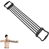 Expansor de Pecho Ejercitador Pectorales Ajustable Expander Fitness | para los m&uacute;sculos del Pecho, Brazos y Hombros (Negro)