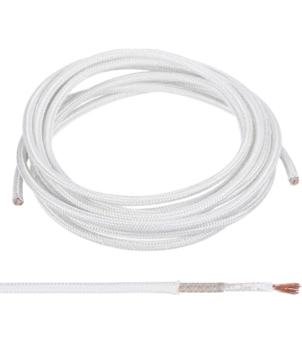 5M/16.4Ft 1mm2 500C Fiberglass Covered High Temperature Wire Cable