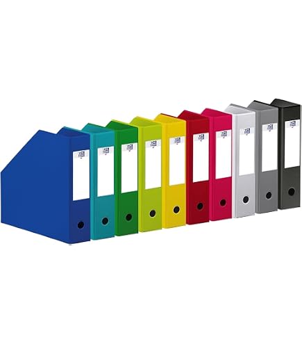Oxford Color Life Zen Lot de 3 Porte-revues PVC dos 7 cm Coloris