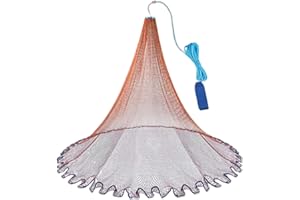 CINGHI LUSSO Fischernetz Wurfnetz zum Fischen aus Nylon Angelnetze mit Sinker Handwurf Fishnets Durchmesser von 1,8 Meter bis 7,2 Meter Geeignet für Flüsse und Seen