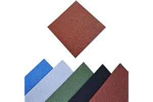 Pavimentos Arquiservi - Suelo de Gimnasio - 50x50x2 cm - Loseta de Caucho 100% Reciclado - Color Rojo - Protección contra Golpes y Reducción de Ruido - Instalaciones Deportivas - Instalación Sencilla