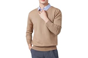Vogrtcc Men's Sweaters Cashmere Blend Knitting V-Neck Pullovers Wool Knitwear Jumpers Clothes