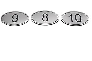 ‎NANTUN NanTun ABS-Gravur, oval, 90 mm x 55 mm, für Kneipen, Restaurants, Clubs, Silber 1 bis 10