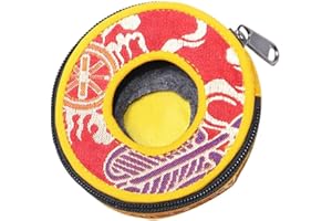 ERINGOGO Coffres De Rangement Sacs Pour Cymbales Tibétaines Tingsha Cloche De Cymbale De Zippé Symboles Tingsha Bouddhistes Boîte De Rangement 10Cm Caisse De Rangement