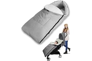 Kyowoll Sacco Nanna Invernale Impermeabile per Passeggino - Sacchi Termici Coperta per Passeggini Carrozzine Accessori in Velluto Ispessita e Calda per Bambini da 0 a 6 Anni (Grigio)
