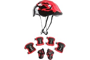 Xeihuul Kit De Protection Roller Enfant - Casque Ajustable Coudières Genouillère Protège-Poignets Ensemble De Protection Enfant, Idéal pour Le Skateboard, Le Vélo, Le Patinage, Le Cyclisme.