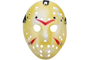 Boolavard Horror Mask Halloween-Kostüm Hockeymaske Party Cosplay Requisiten Maske