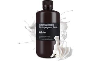 ELEGOO Żywica zmywalna do drukarki 3D, 1000 g, biała, 405 nm LCD Water Washable Resin do druku 3D LCD