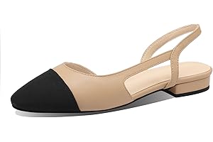 MIRAAZZURRA Escarpins à bride arrière pour femme - Bout rond fermé - Talon bloc - Bicolore - Décontractées - Chaussures de bureau